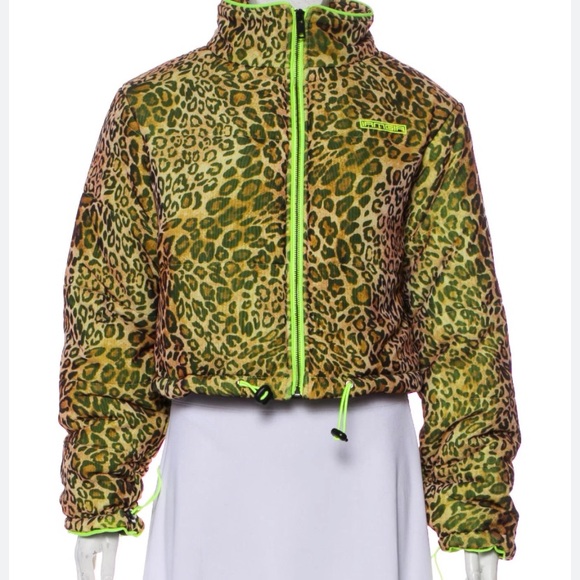 I AM GIA XS - Leopard Print Road Warrior Puffer Jacket - Picture 1 of 9